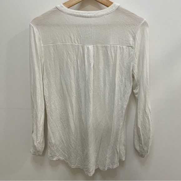 White Jersey long sleeve shirt with pockets - Picture 5 of 8